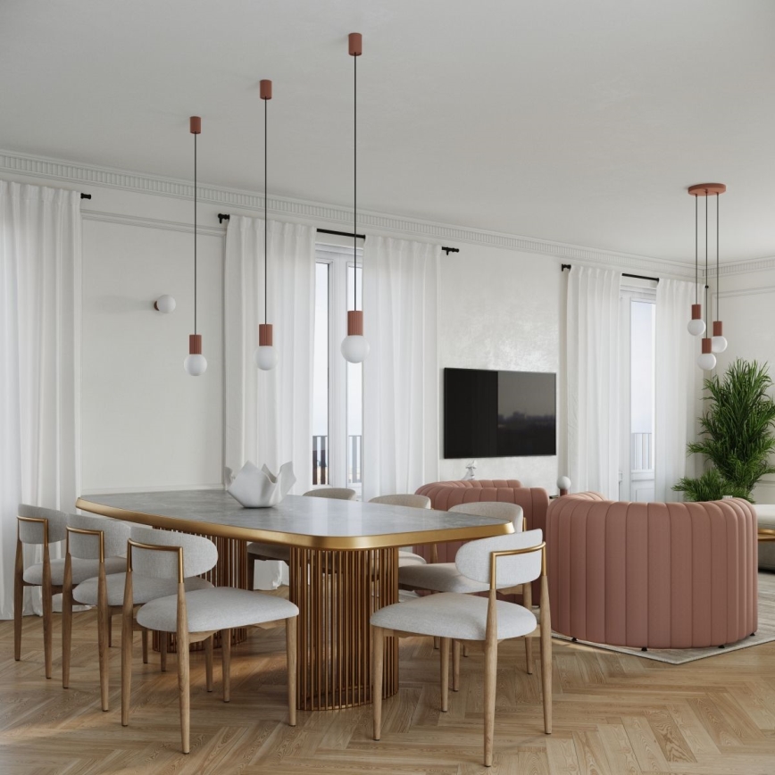 Lampa stołowa HALO 1xG9/8W/230V śr. 12 cm brązowa