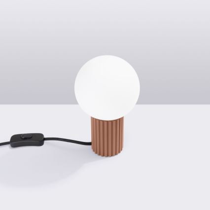 Lampa stołowa HALO 1xG9/8W/230V śr. 12 cm brązowa