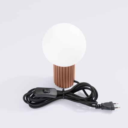 Lampa stołowa HALO 1xG9/8W/230V śr. 12 cm brązowa