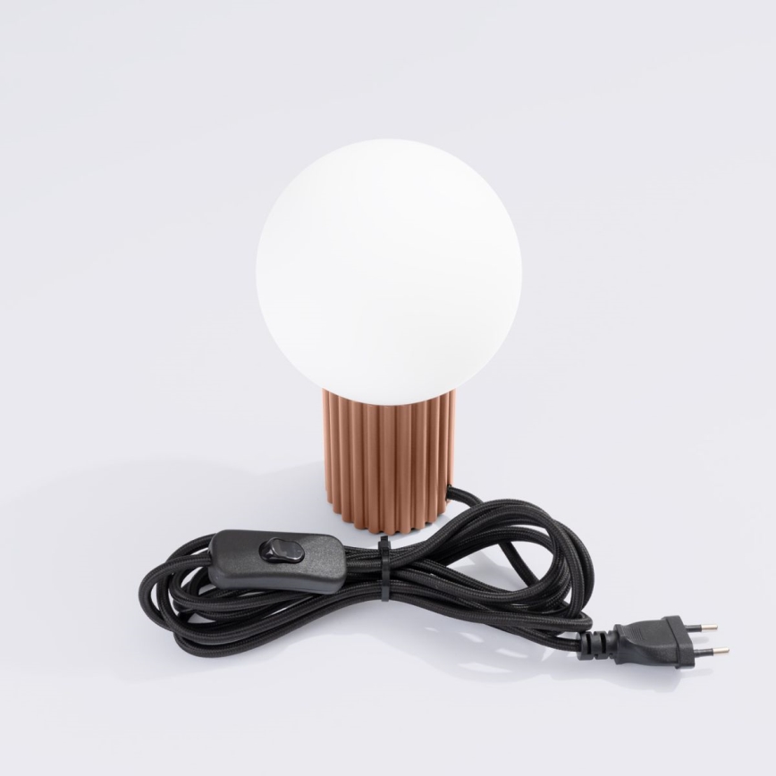 Lampa stołowa HALO 1xG9/8W/230V śr. 12 cm brązowa