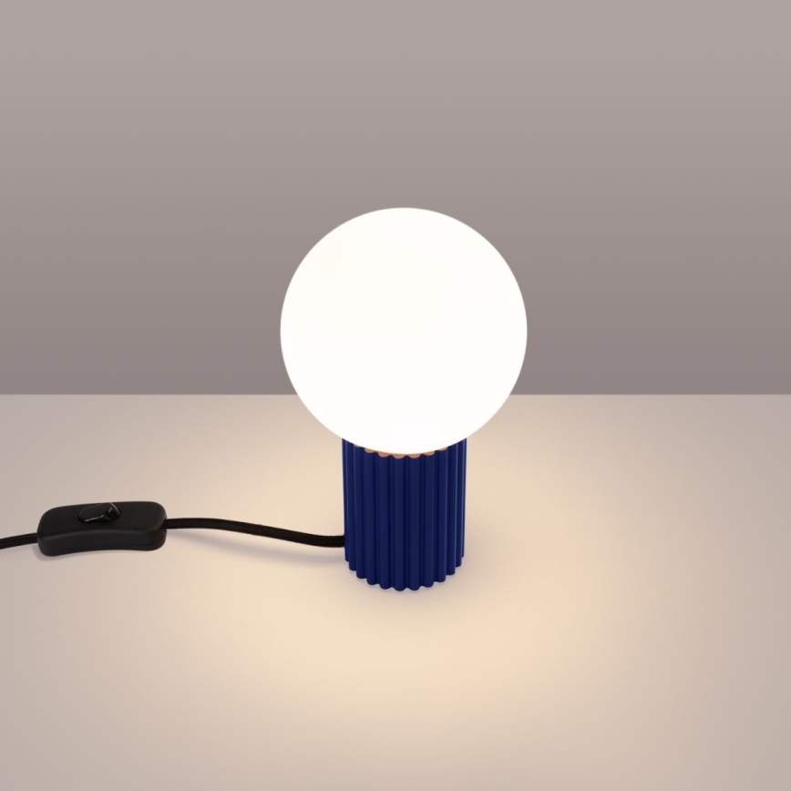 Lampa stołowa HALO 1xG9/8W/230V śr. 12 cm niebieska