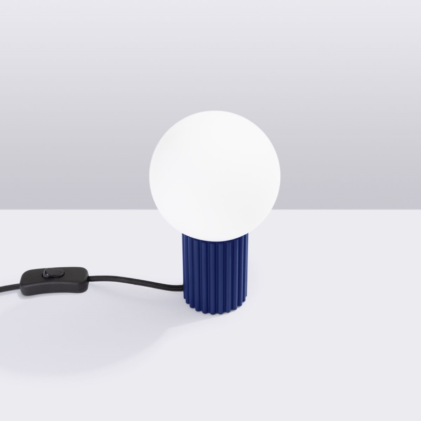 Lampa stołowa HALO 1xG9/8W/230V śr. 12 cm niebieska