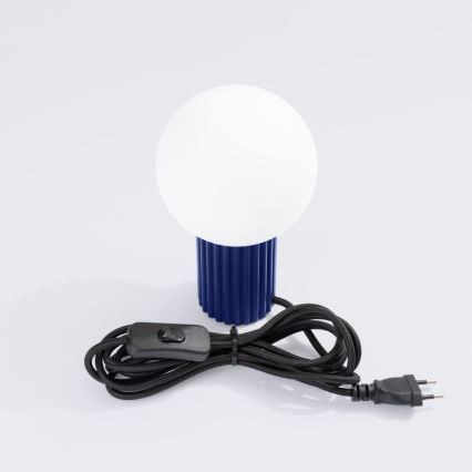 Lampa stołowa HALO 1xG9/8W/230V śr. 12 cm niebieska