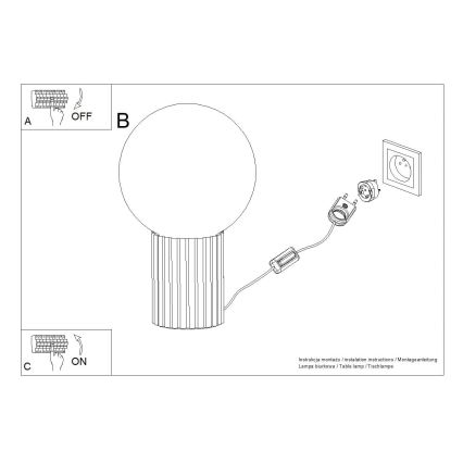 Lampa stołowa HALO 1xG9/8W/230V śr. 12 cm niebieska