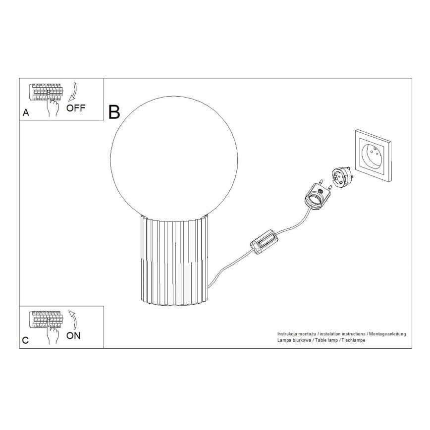 Lampa stołowa HALO 1xG9/8W/230V śr. 12 cm niebieska