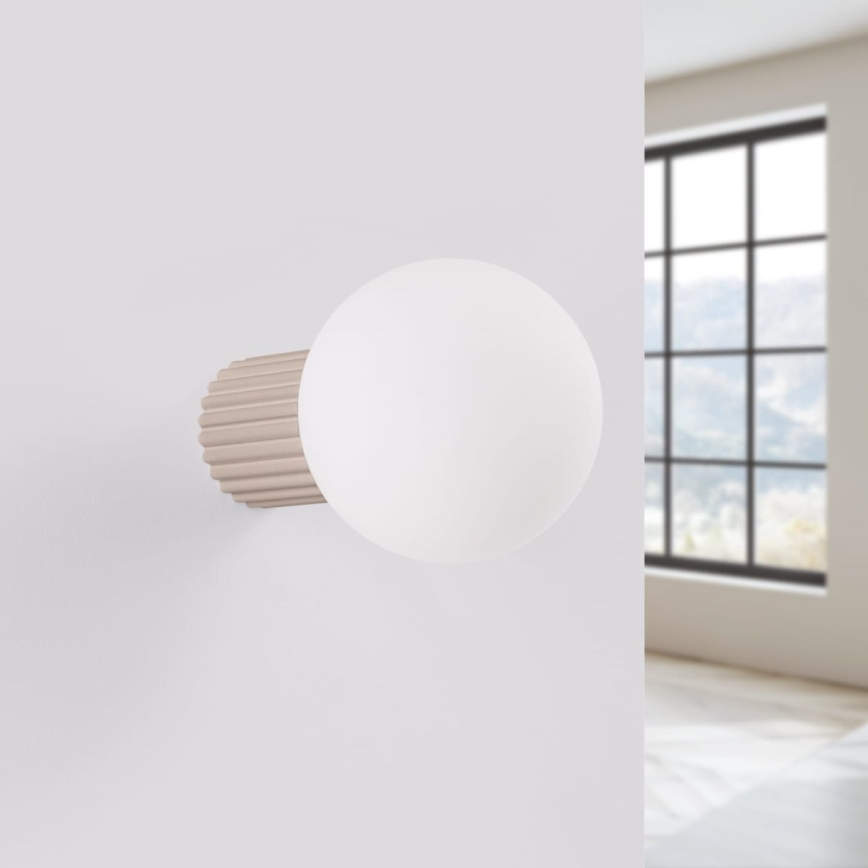 Kinkiet łazienkowy HALO 1xG9/8W/230V śr. 12 cm IP44 beżowy
