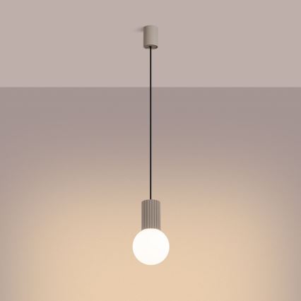 Żyrandol na lince HALO 1xG9/8W/230V śr. 12 cm beżowy
