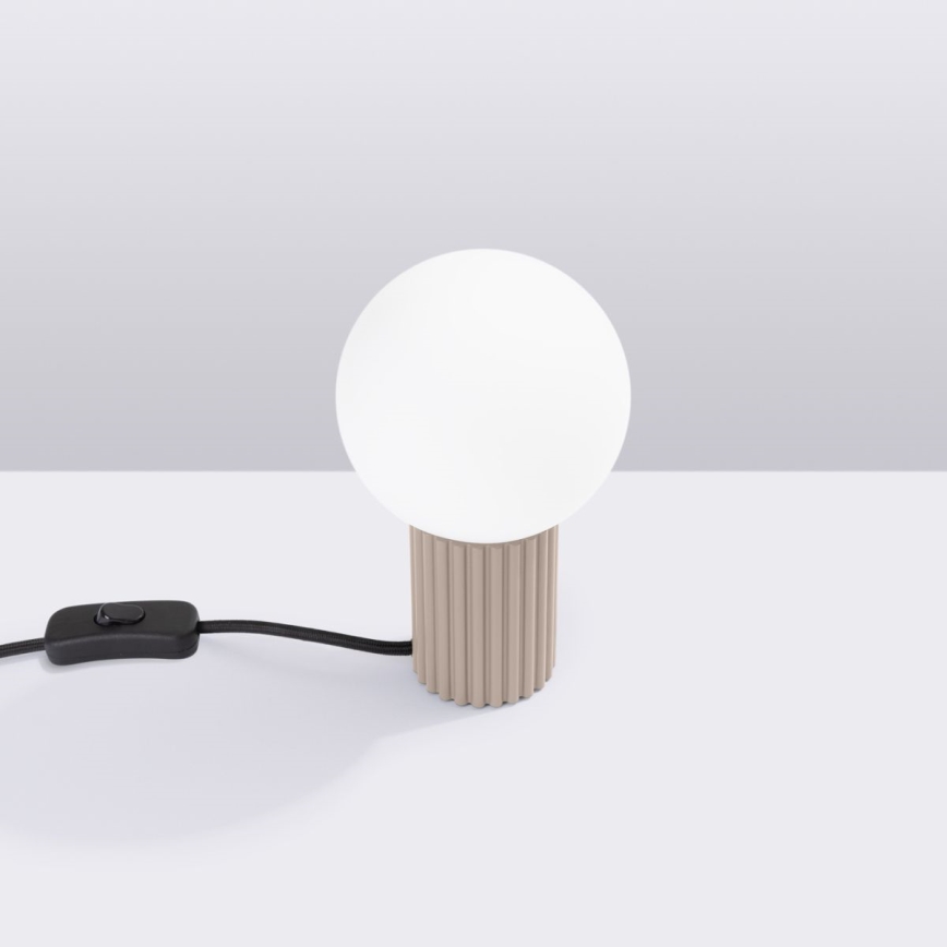 Lampa stołowa HALO 1xG9/8W/230V śr. 12 cm beżowa