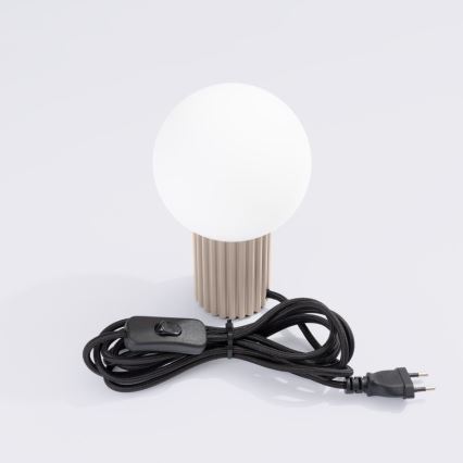 Lampa stołowa HALO 1xG9/8W/230V śr. 12 cm beżowa