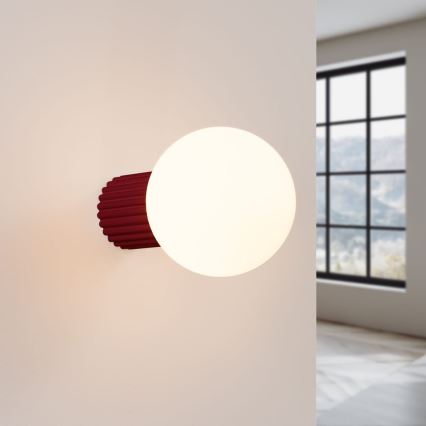 Kinkiet łazienkowy HALO 1xG9/8W/230V śr. 12 cm IP44 czerwony