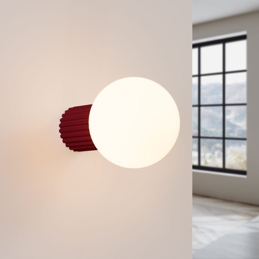 Kinkiet łazienkowy HALO 1xG9/8W/230V śr. 12 cm IP44 czerwony