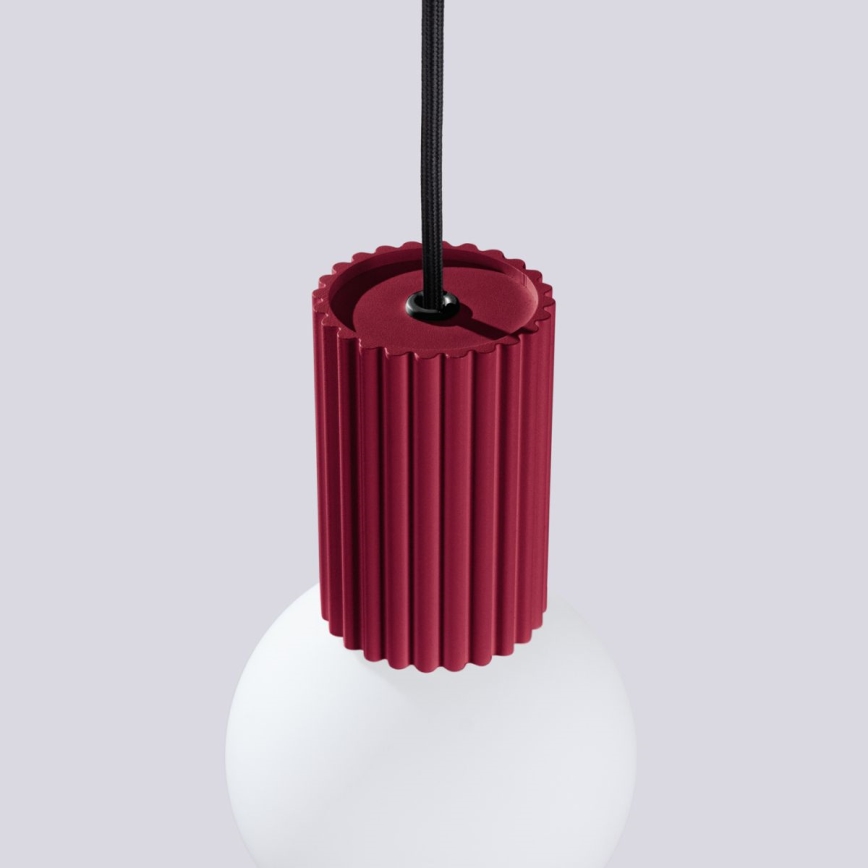 Żyrandol na lince HALO 1xG9/8W/230V śr. 12 cm czerwony