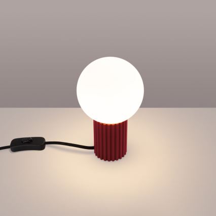 Lampa stołowa HALO 1xG9/8W/230V śr. 12 cm czerwona
