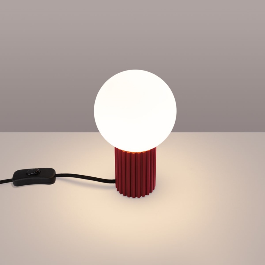 Lampa stołowa HALO 1xG9/8W/230V śr. 12 cm czerwona