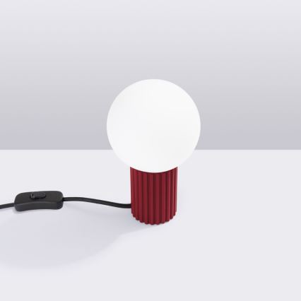 Lampa stołowa HALO 1xG9/8W/230V śr. 12 cm czerwona