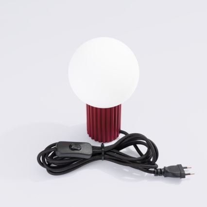 Lampa stołowa HALO 1xG9/8W/230V śr. 12 cm czerwona