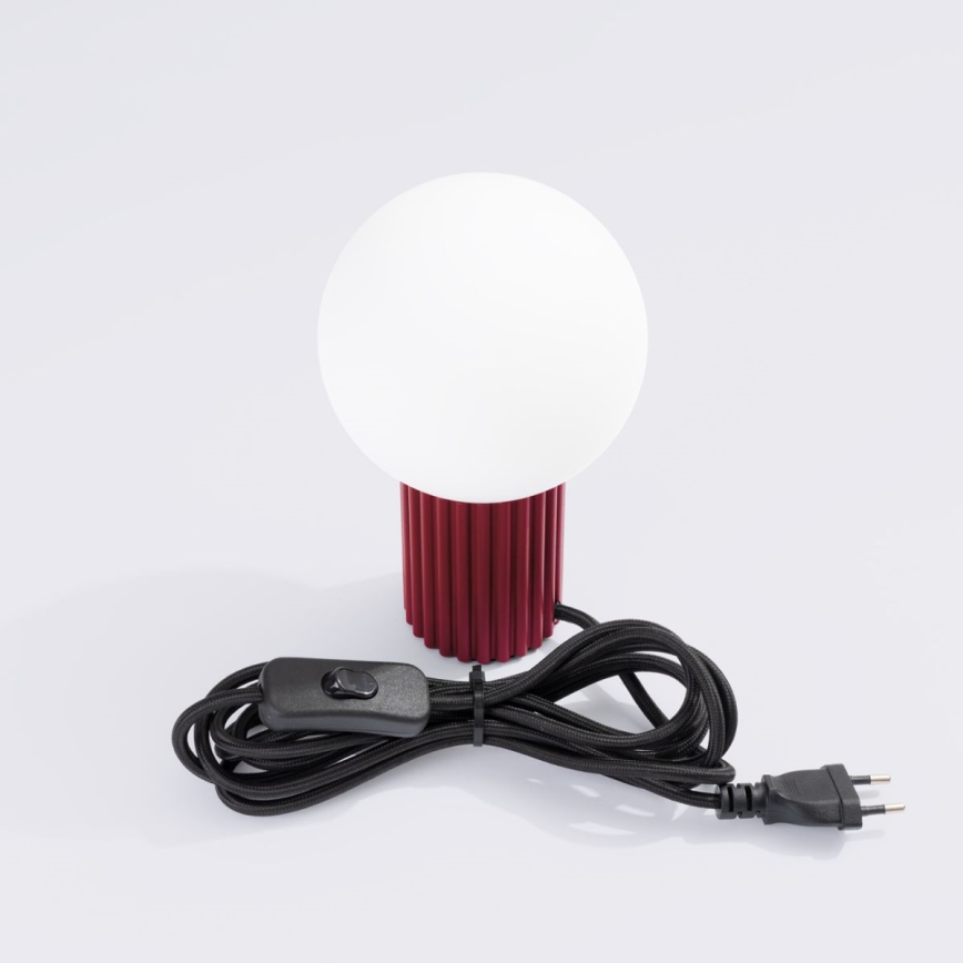 Lampa stołowa HALO 1xG9/8W/230V śr. 12 cm czerwona
