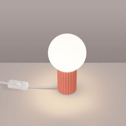 Lampa stołowa HALO 1xG9/8W/230V śr. 12 cm różowa