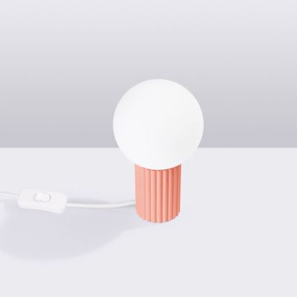 Lampa stołowa HALO 1xG9/8W/230V śr. 12 cm różowa