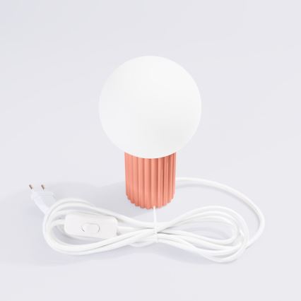 Lampa stołowa HALO 1xG9/8W/230V śr. 12 cm różowa