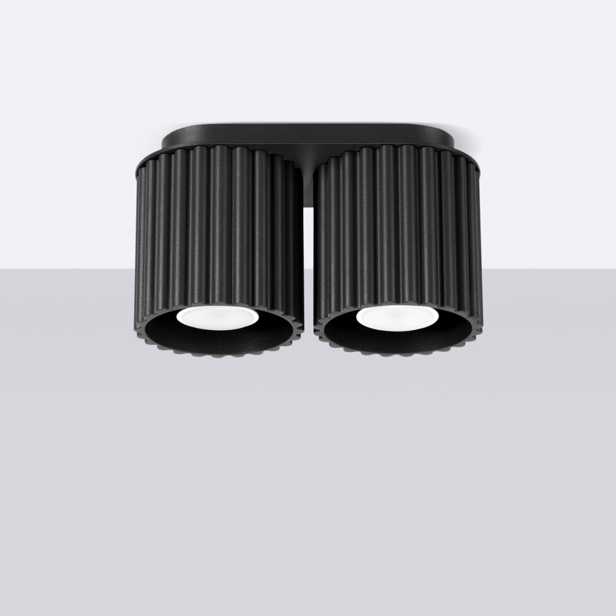 Oprawa punktowa AURA 2xGU10/10W/230V czarna