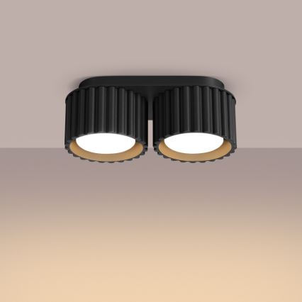 Oprawa punktowa AURA 2xGX53/10W/230V czarna