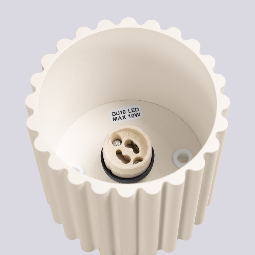 Oprawa punktowa AURA 1xGU10/10W/230V śr. 10 cm kremowa