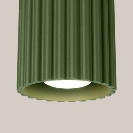 Oprawa punktowa AURA 1xGU10/10W/230V śr. 10 cm zielona