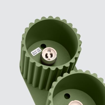 Oprawa punktowa AURA 2xGU10/10W/230V zielona