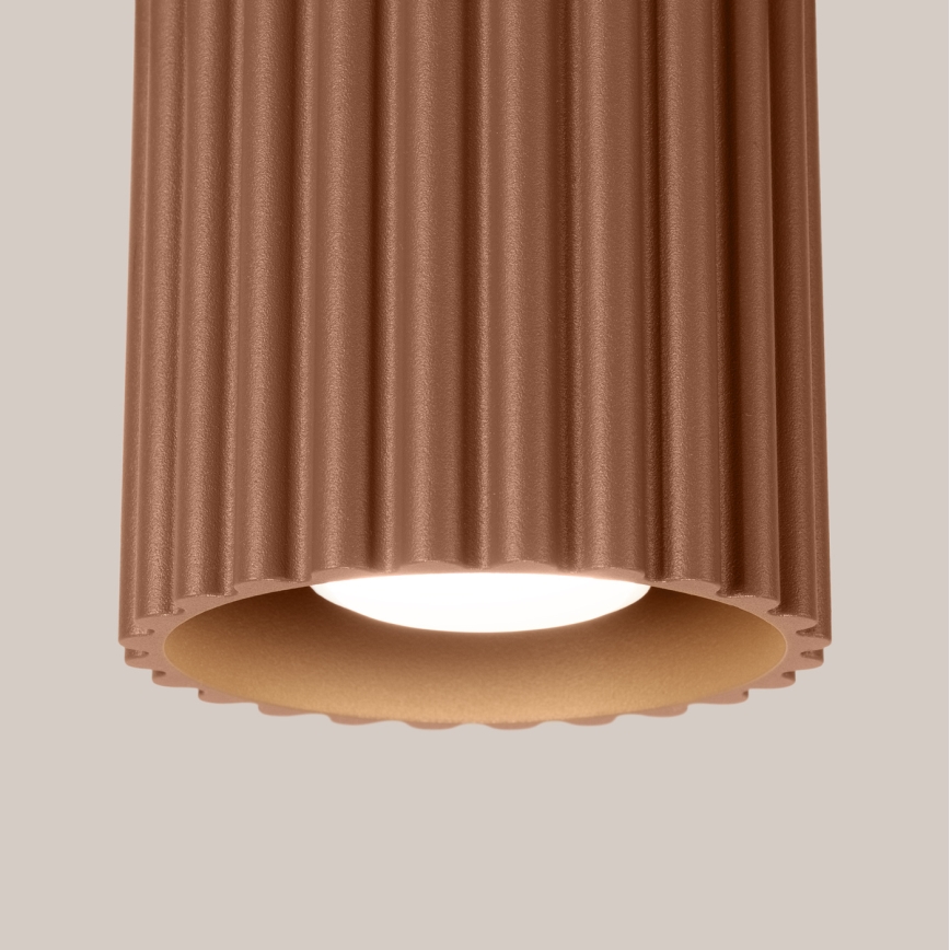 Oprawa punktowa AURA 1xGU10/10W/230V śr. 10 cm brązowa