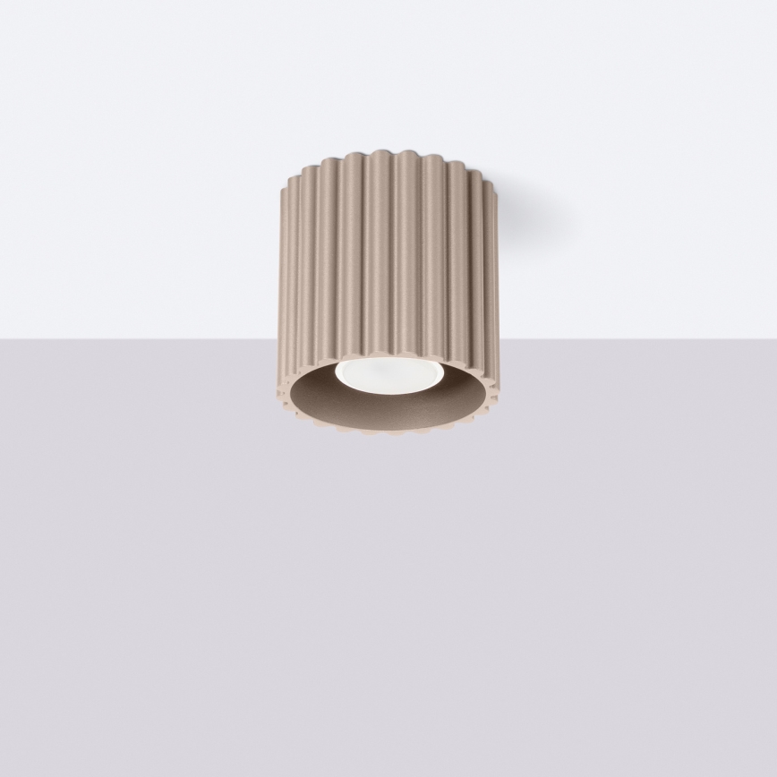 Oprawa punktowa AURA 1xGU10/10W/230V, 10 cm, kolor taupe