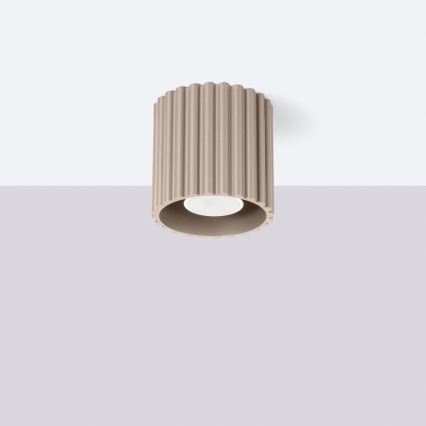 Oprawa punktowa AURA 1x GU10/10W/230V, Ø 10 cm, kolor taupe