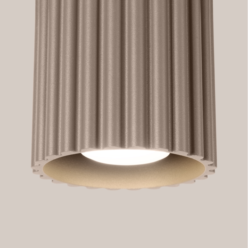 Oprawa punktowa AURA 1x GU10/10W/230V, Ø 10 cm, kolor taupe