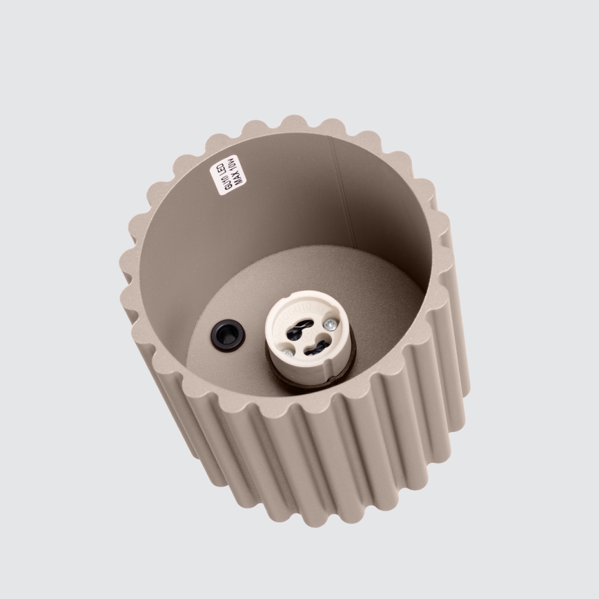 Oprawa punktowa AURA 1x GU10/10W/230V, Ø 10 cm, kolor taupe