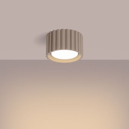 Oprawa punktowa AURA 1xGX53/10W/230V śr. 10 cm taupe