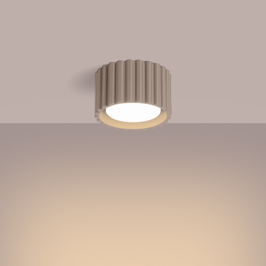 Oprawa punktowa AURA 1xGX53/10W/230V śr. 10 cm taupe