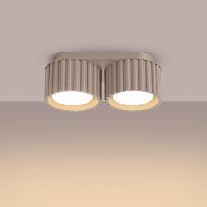 Oprawa punktowa AURA 2xGX53/10W/230V taupe