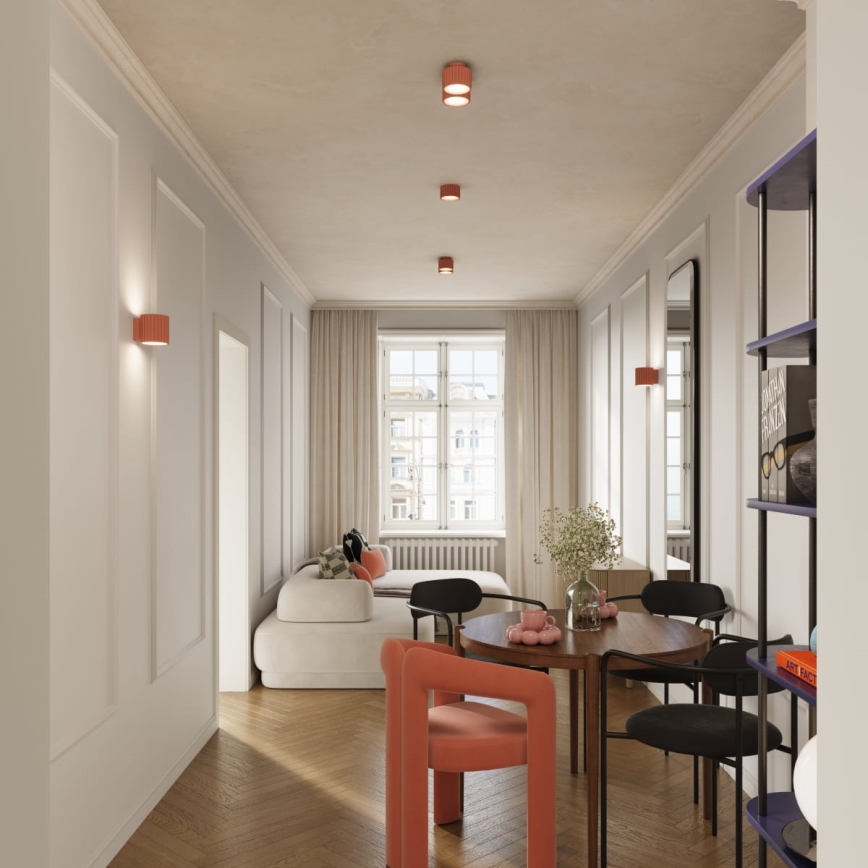 Oprawa punktowa AURA 1xGX53/10W/230V 6 cm różowa