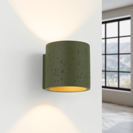 Kinkiet punktowy ORBIS 1xG9/8W/230V beton/zielony