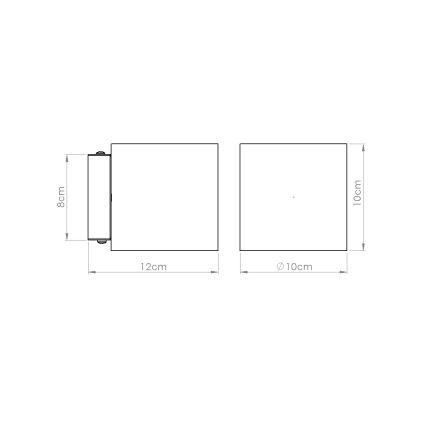 Kinkiet punktowy ORBIS 1xG9/8W/230V beton/kremowy