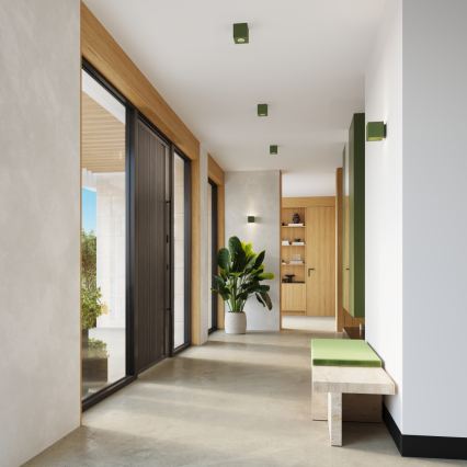 Kinkiet punktowy QUAD 1xG9/8W/230V beton/zielony