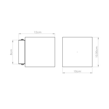 Kinkiet punktowy QUAD 1xG9/8W/230V beton/zielony