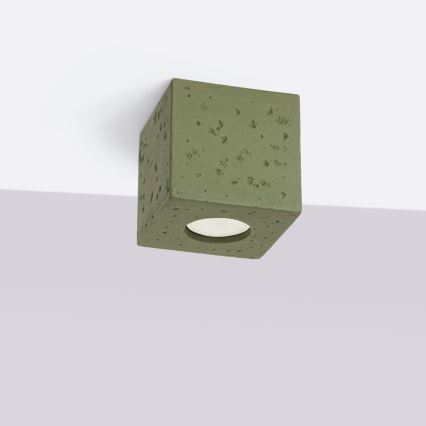 Oprawa punktowa QUAD 1xGU10/10W/230V beton/zielony