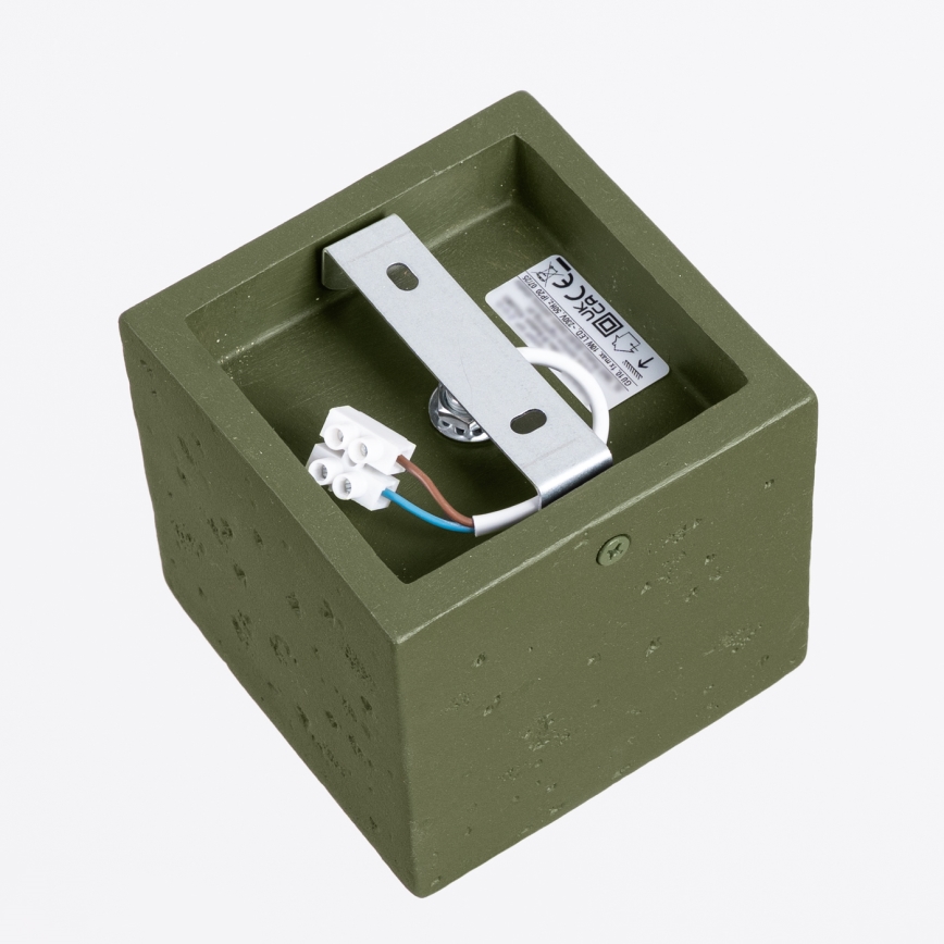 Oprawa punktowa QUAD 1xGU10/10W/230V beton/zielony