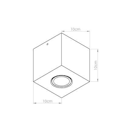Oprawa punktowa QUAD 1xGU10/10W/230V beton/kremowa