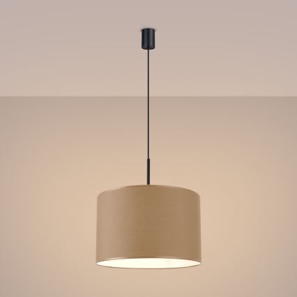 Lampa wisząca na lince NEVIA 1xE27/15W/230V Ø 40 cm taupe