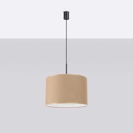 Lampa wisząca na lince NEVIA 1xE27/15W/230V Ø 40 cm taupe