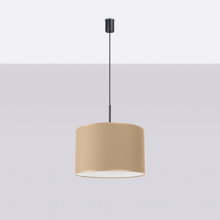 Lampa wisząca na lince NEVIA 1xE27/15W/230V Ø 40 cm taupe