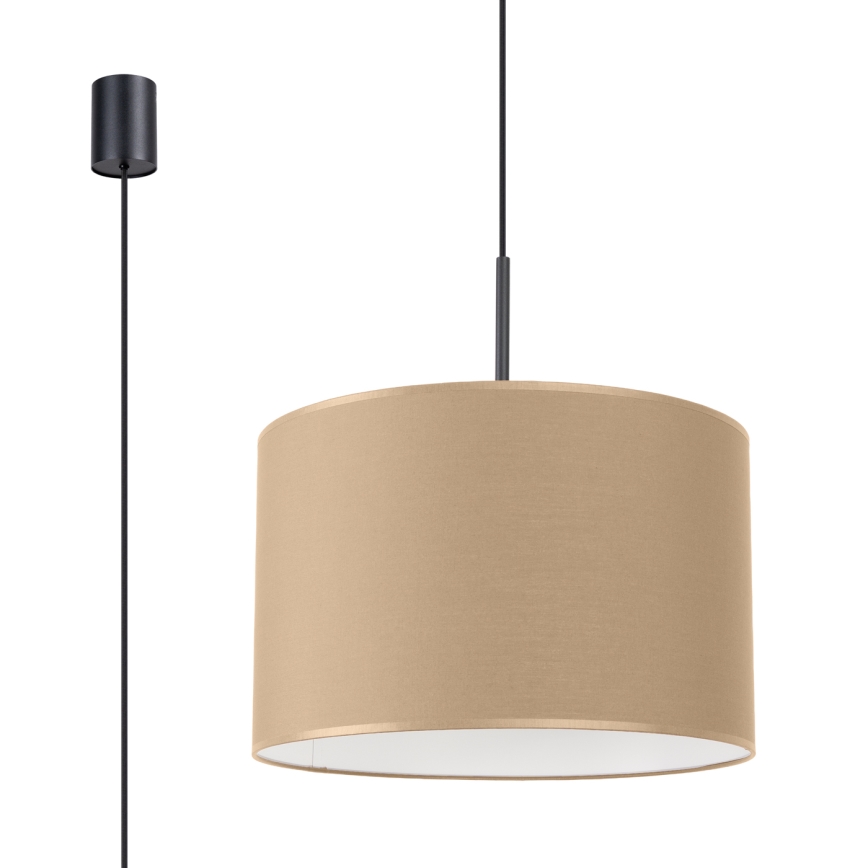 Lampa wisząca na lince NEVIA 1xE27/15W/230V Ø 40 cm taupe
