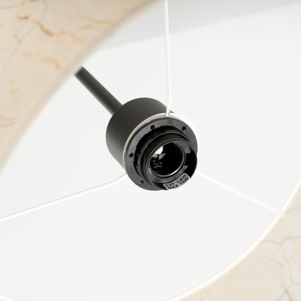 Lampa wisząca na przewodzie NEVIA 1xE27/15W/230V śr. 40 cm beżowa/dekor marmuru